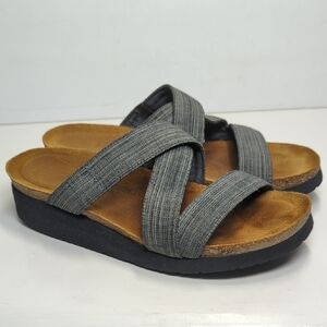 Naot Naomi criss cross slip on slide sandals women's size 6 EU 37